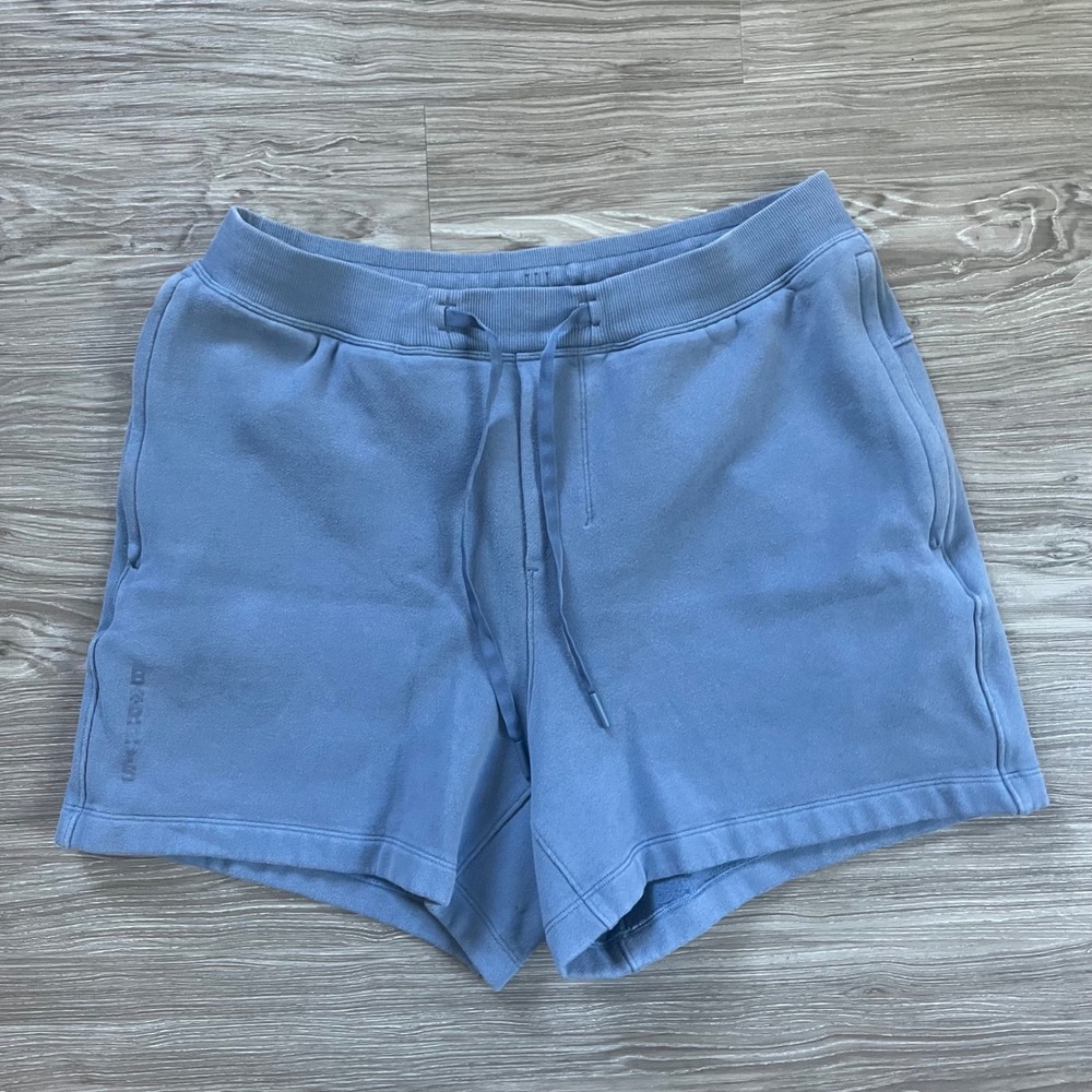 Lululemon Barrys City Sweat Short 5 Mens Blue French Terry LM7BD4S Size M